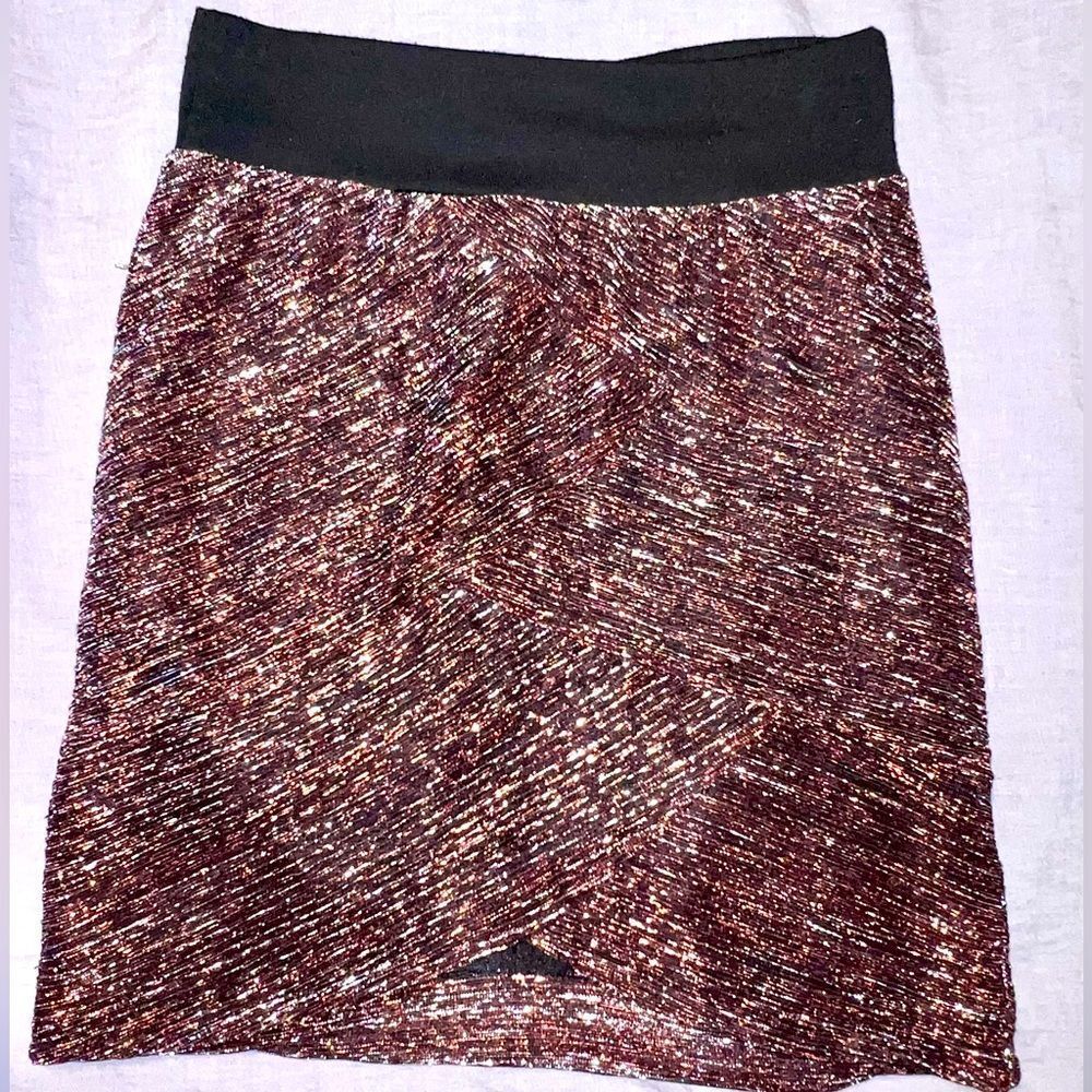 Pitaya Size Small Gold Silver Black Foiled Metallic Sexy Y2K Vintage Miniskirt